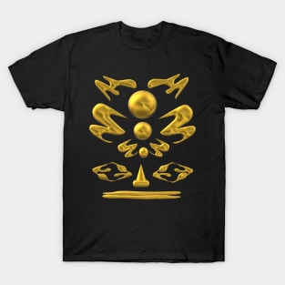 Abstract Gold Face T-Shirt